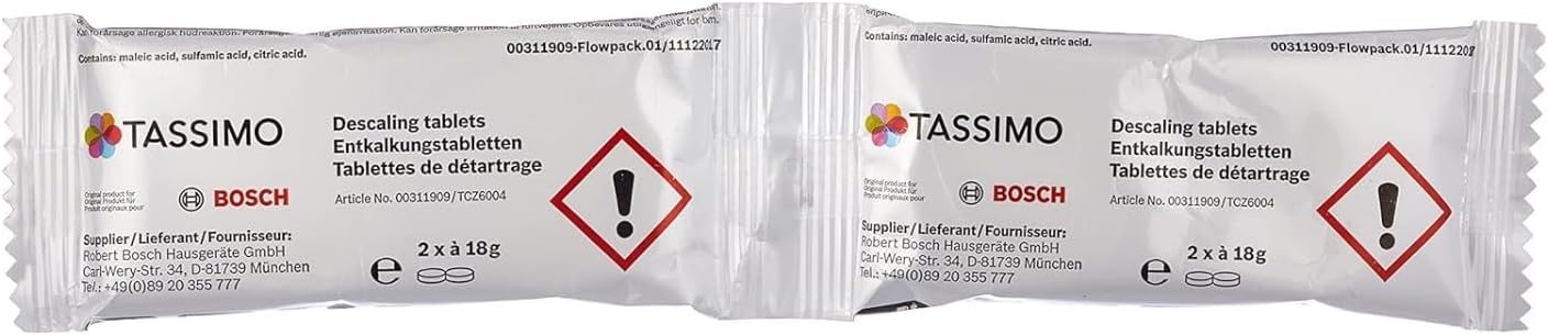 Bosch Tassimo Coffee Machine Descaling Tablets