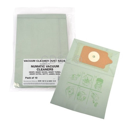 Numatic Paper Dust Bag NVM-1CH (Pack of 10)