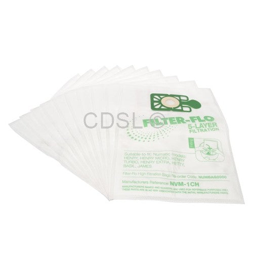 NVM-1CH Filter-Flo Synthetic Dust Bags (Pack of 10)